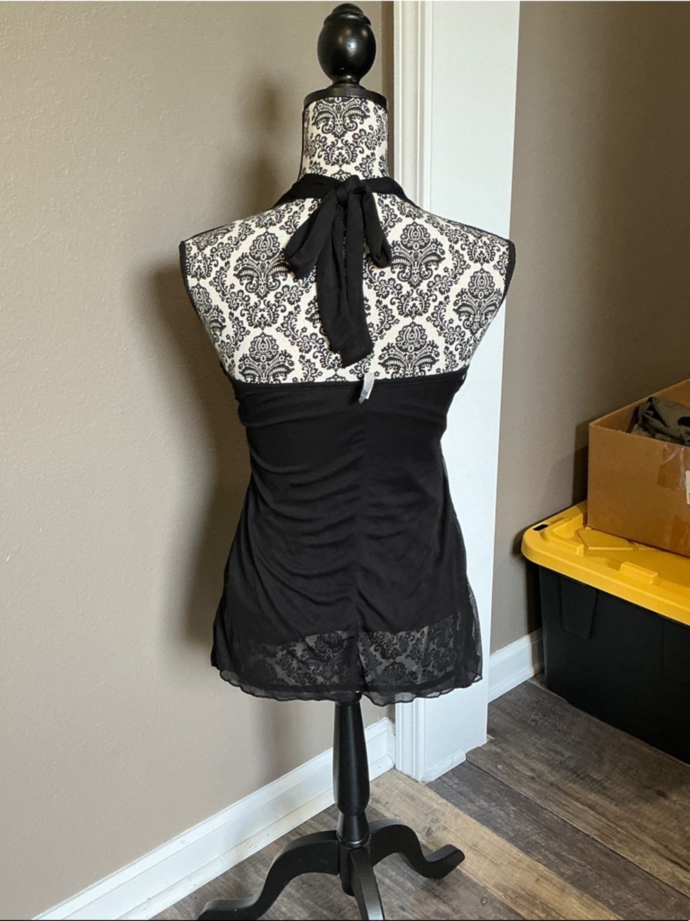 Charlotte Russe Strapless Black Chiffon Dress Size S - Picture 4 of 4